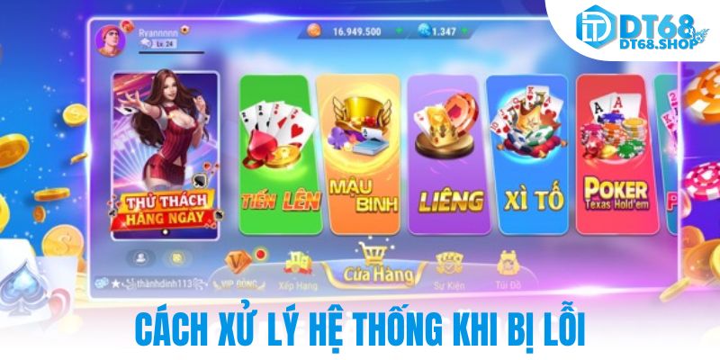 Cách xử lý hệ thống khi bị lỗi