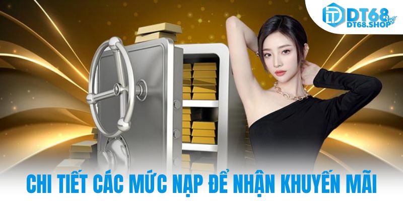 Chi tiết các mức nạp để nhận khuyến mãi